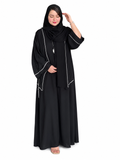 Elegant Black Stone Work Abaya