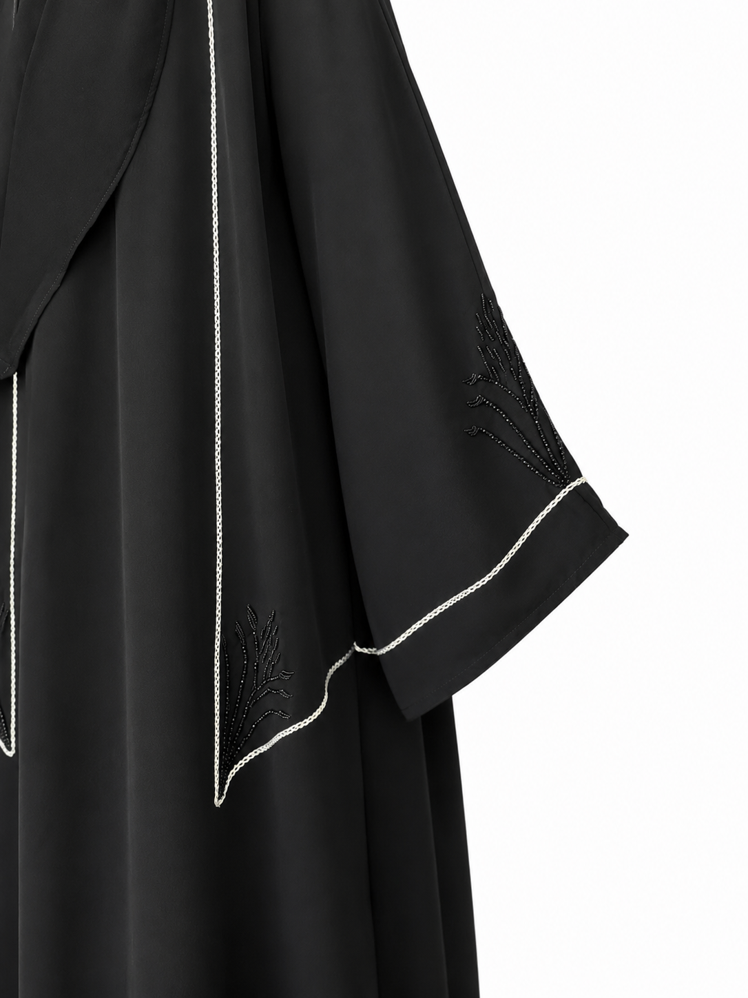 Elegant Black Stone Work Abaya